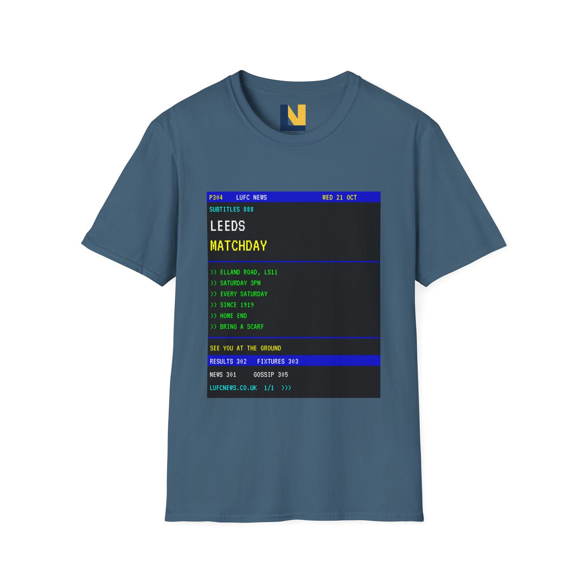 Leeds Matchday Teletext T-Shirt