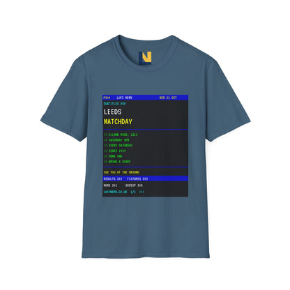 Leeds Matchday Teletext T-Shirt