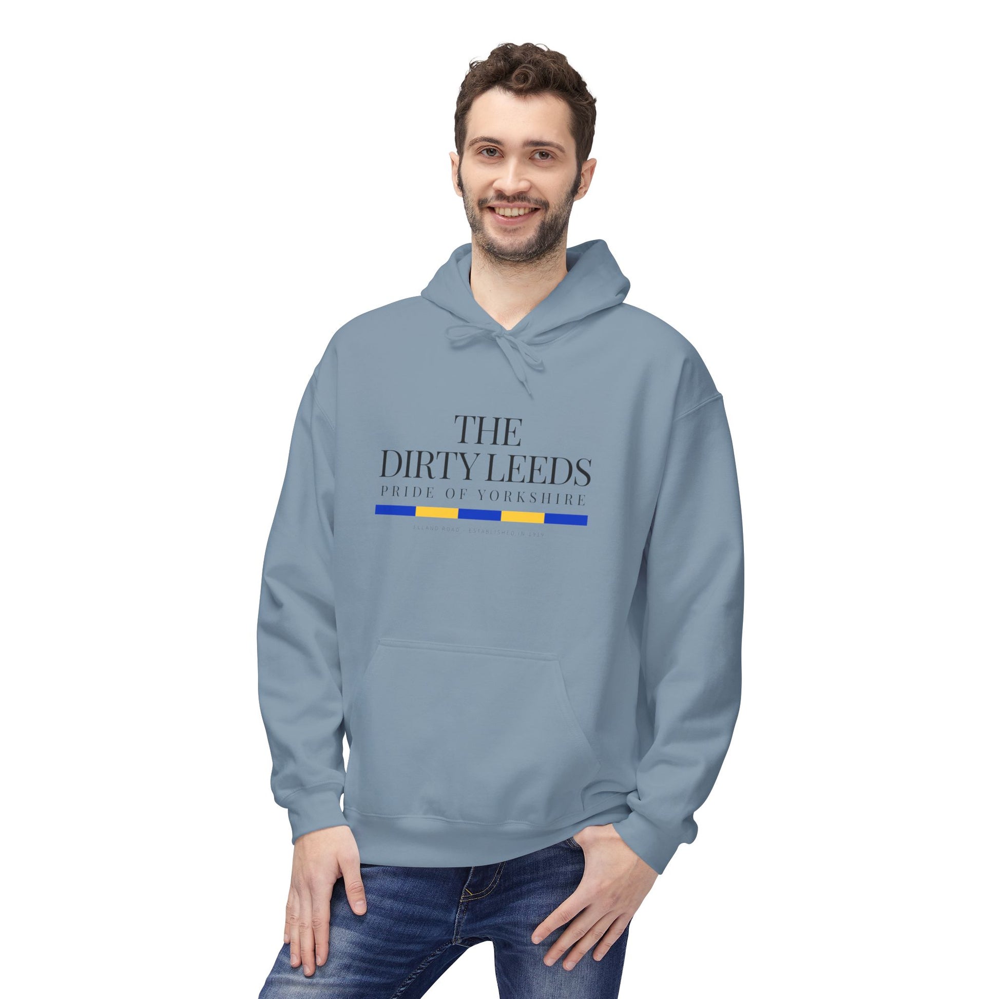 LUFC “The Dirty Leeds: Pride of  Yorkshire” Softstyle Fleece Hoodie - Lufcnews.co.uk