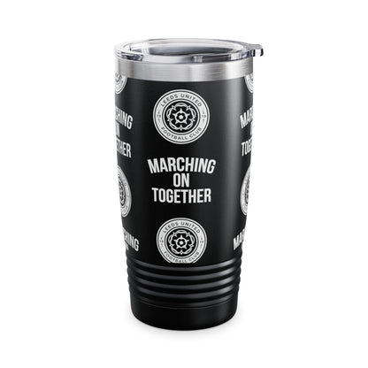 LUFC “Marching On Together” 20oz Insulated Tumbler: Sleek Travel Mug for True Leeds United Fans