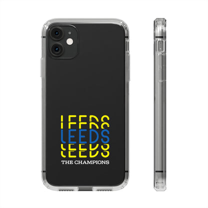LUFC “LEEDS The Champions” Clear  Impact-Resistant Case