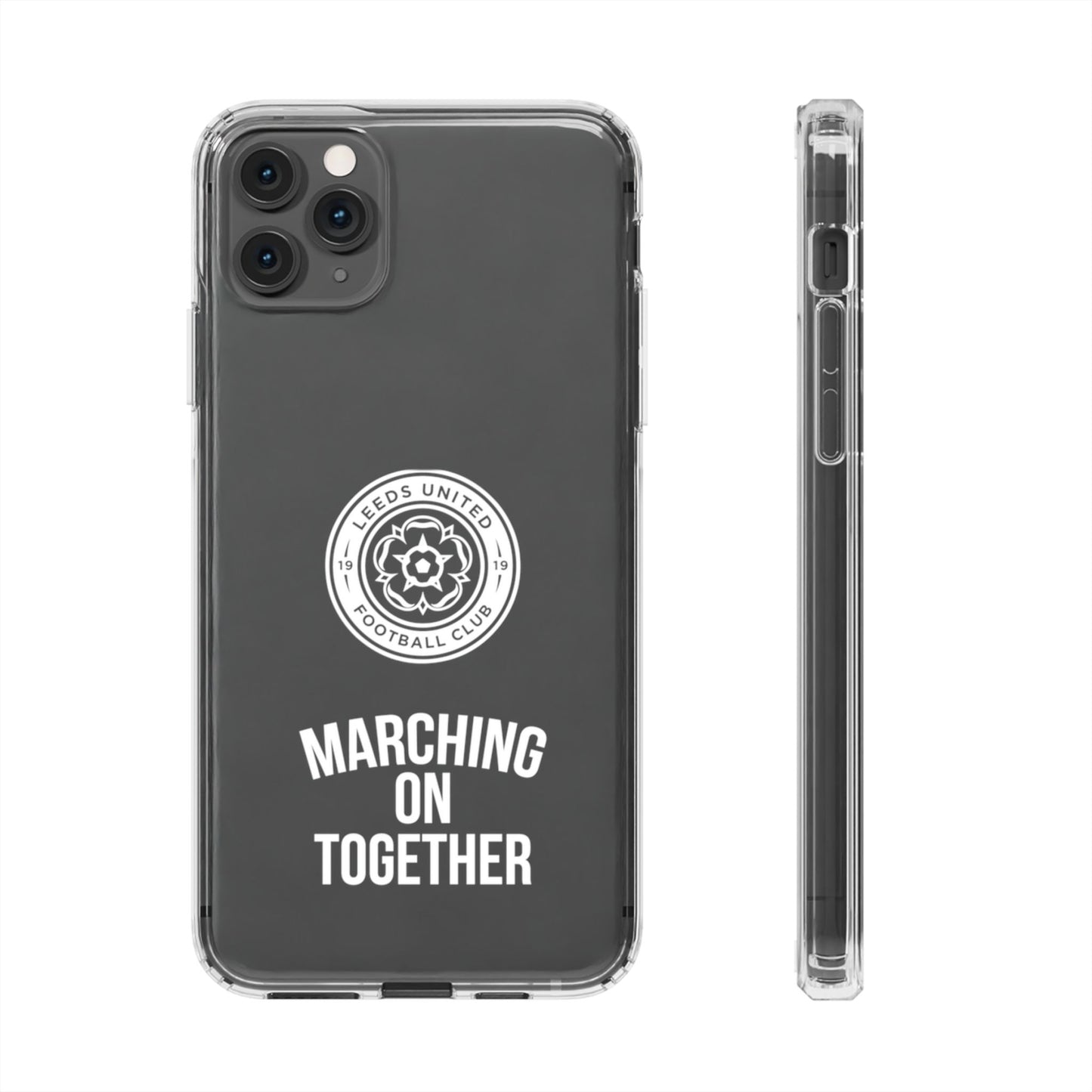 Leeds United “Marching On  Together” Clear Impact-Resistant  Case