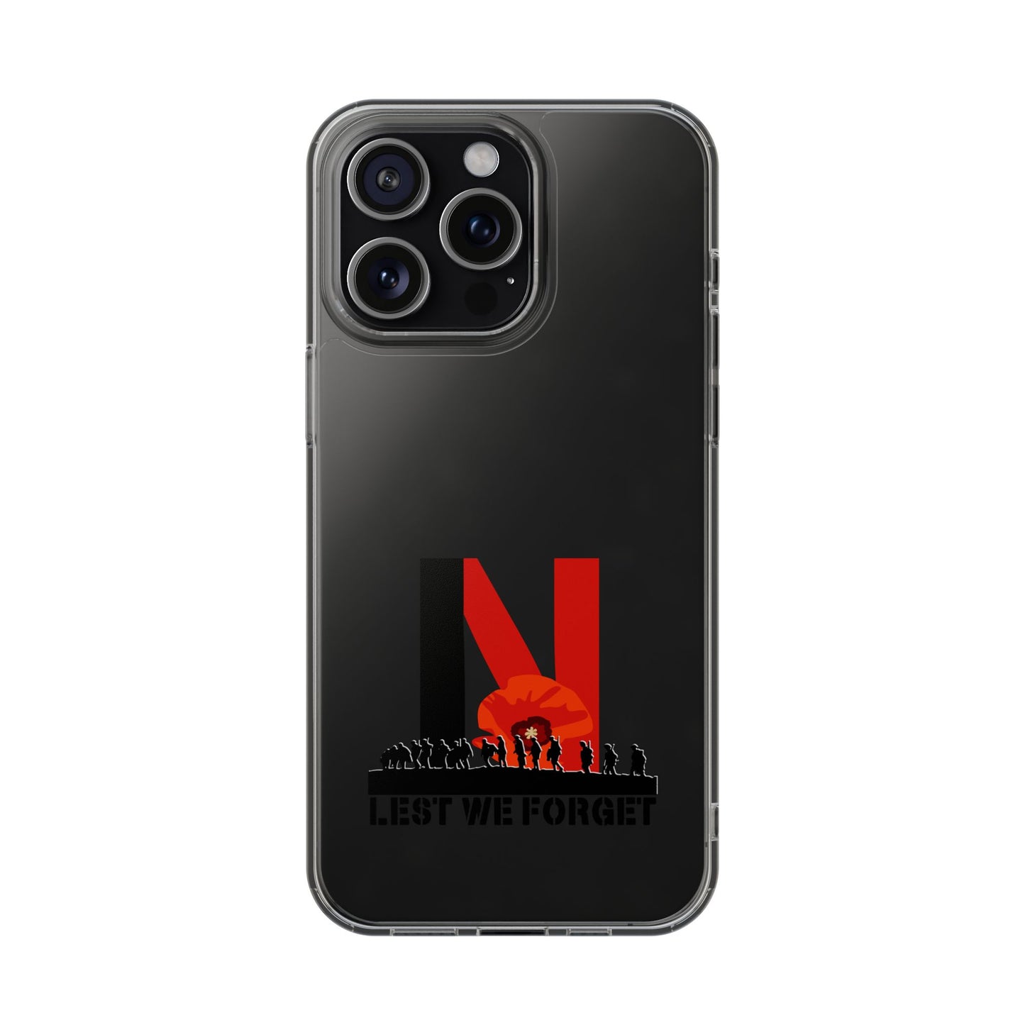 Leeds United “LEST WE FORGET”  Clear Impact-Resistant Case