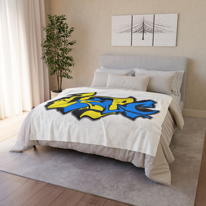 LUFC Graffiti Blanket