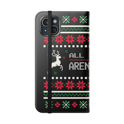 LUFC "All Leeds Aren't We" Flip Case  Phone Wallet: Christmas Edition