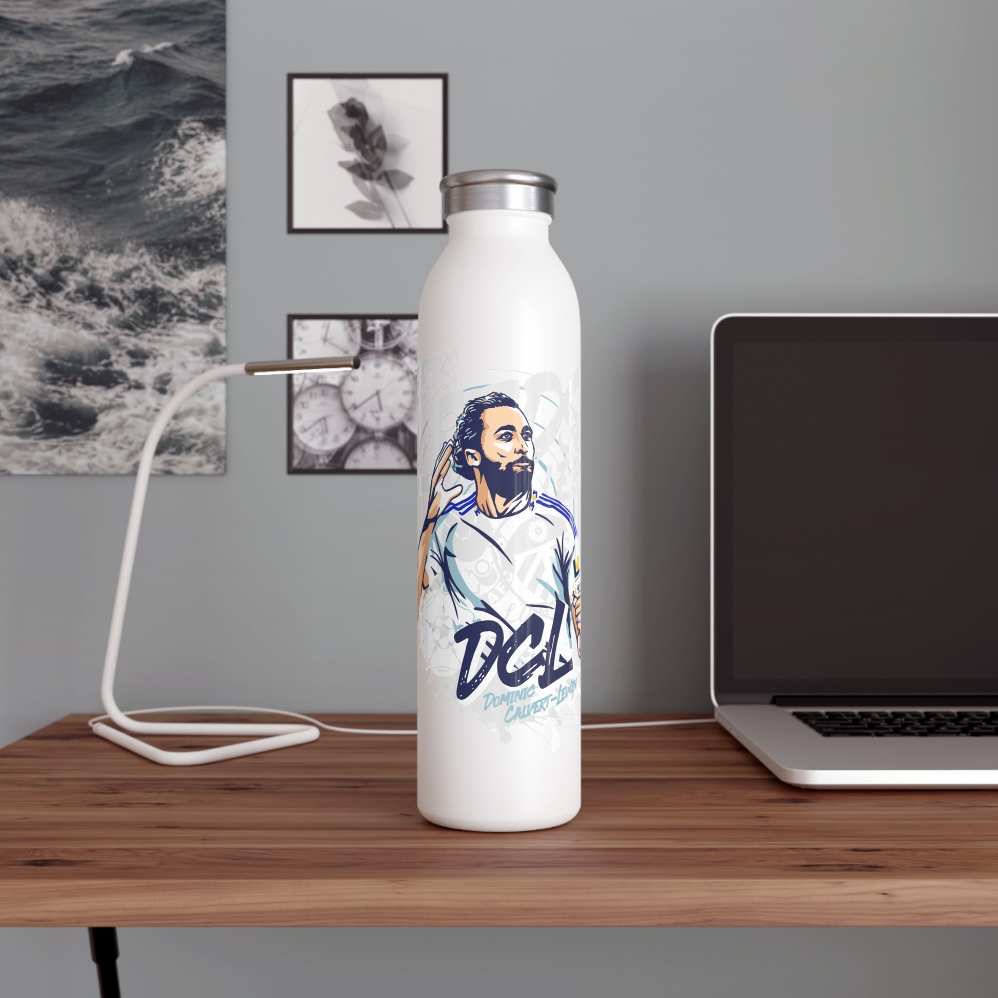 LUFC “LEEDS: Dominic Calvert-Lewin”  Insulated Water Bottle - Lufcnews.co.uk