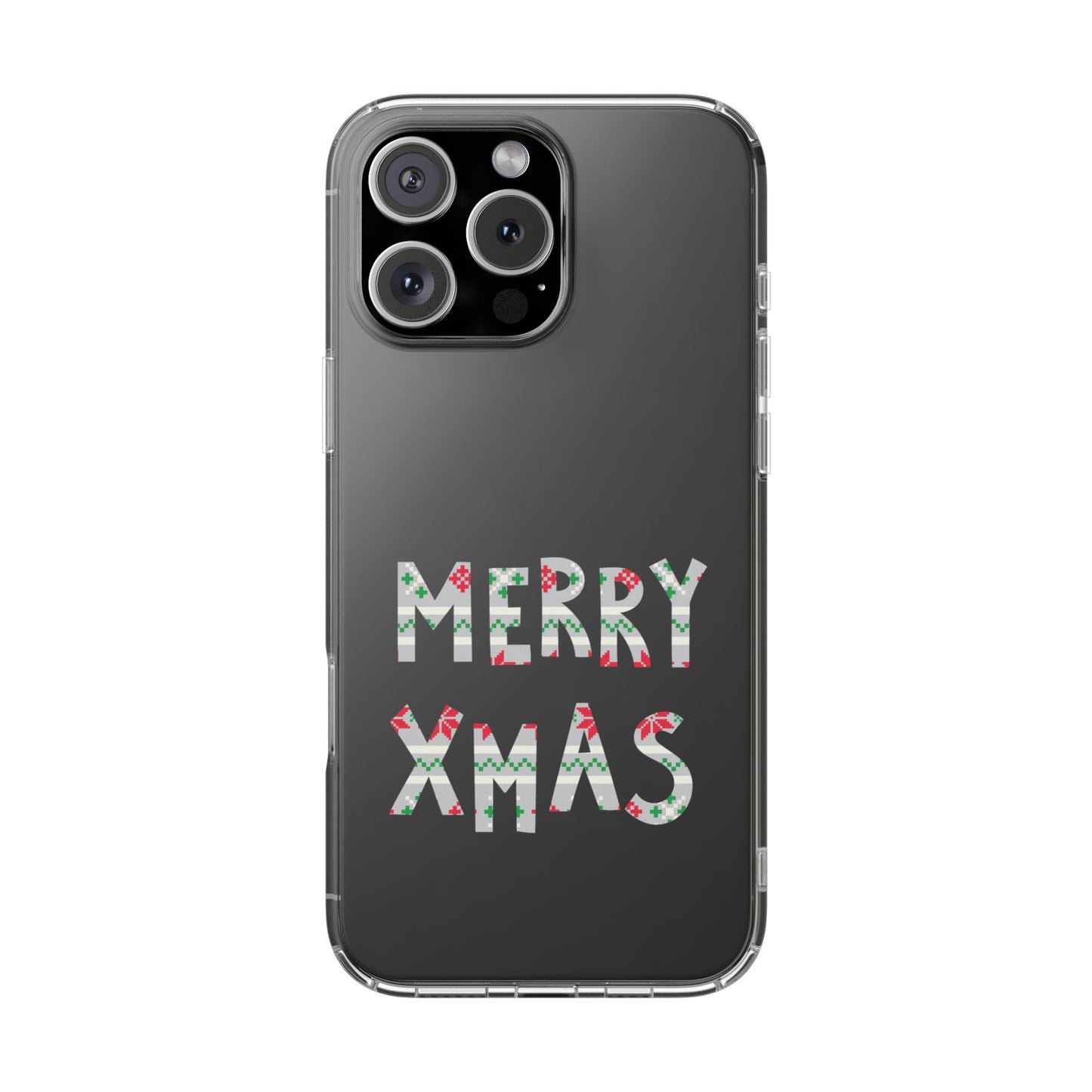 Leeds United "MERRY XMAS" Clear  Impact-Resistant Case: Christmas  Edition