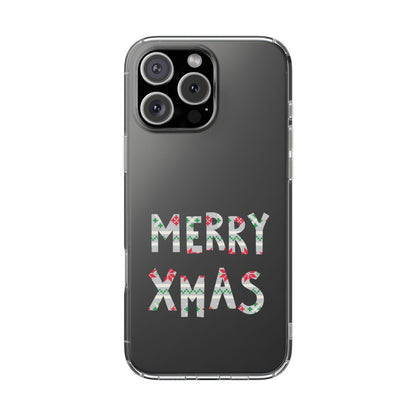 Leeds United "MERRY XMAS" Clear  Impact-Resistant Case: Christmas  Edition - Lufcnews.co.uk