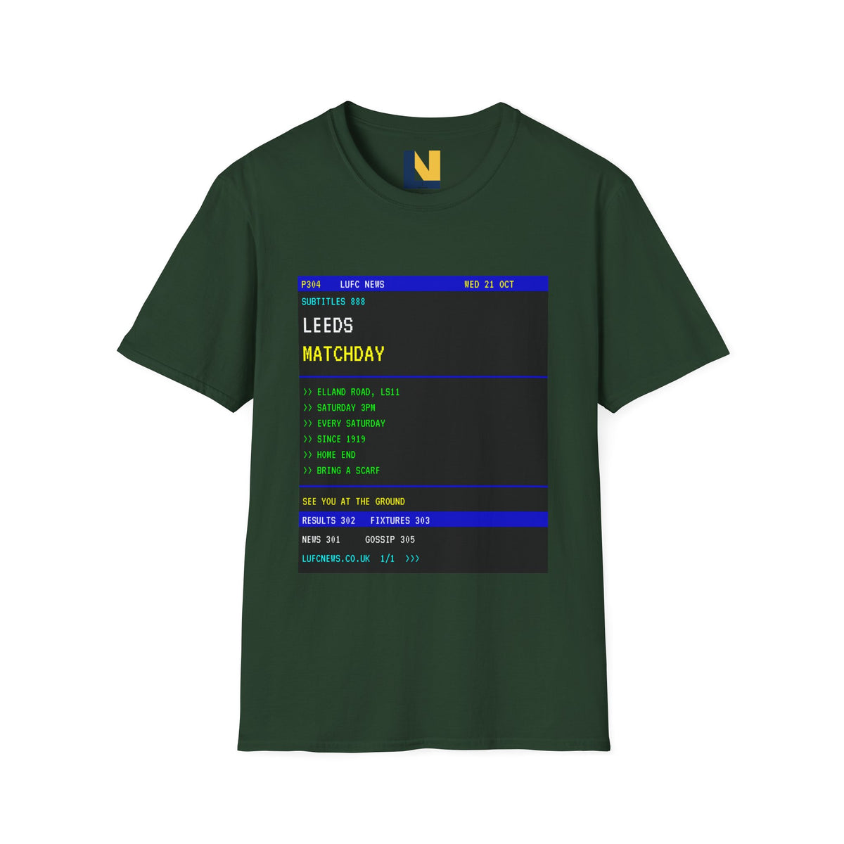 Leeds Matchday Teletext T-Shirt