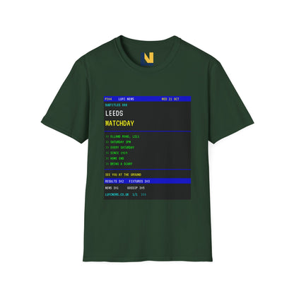 Leeds Matchday Teletext T-Shirt