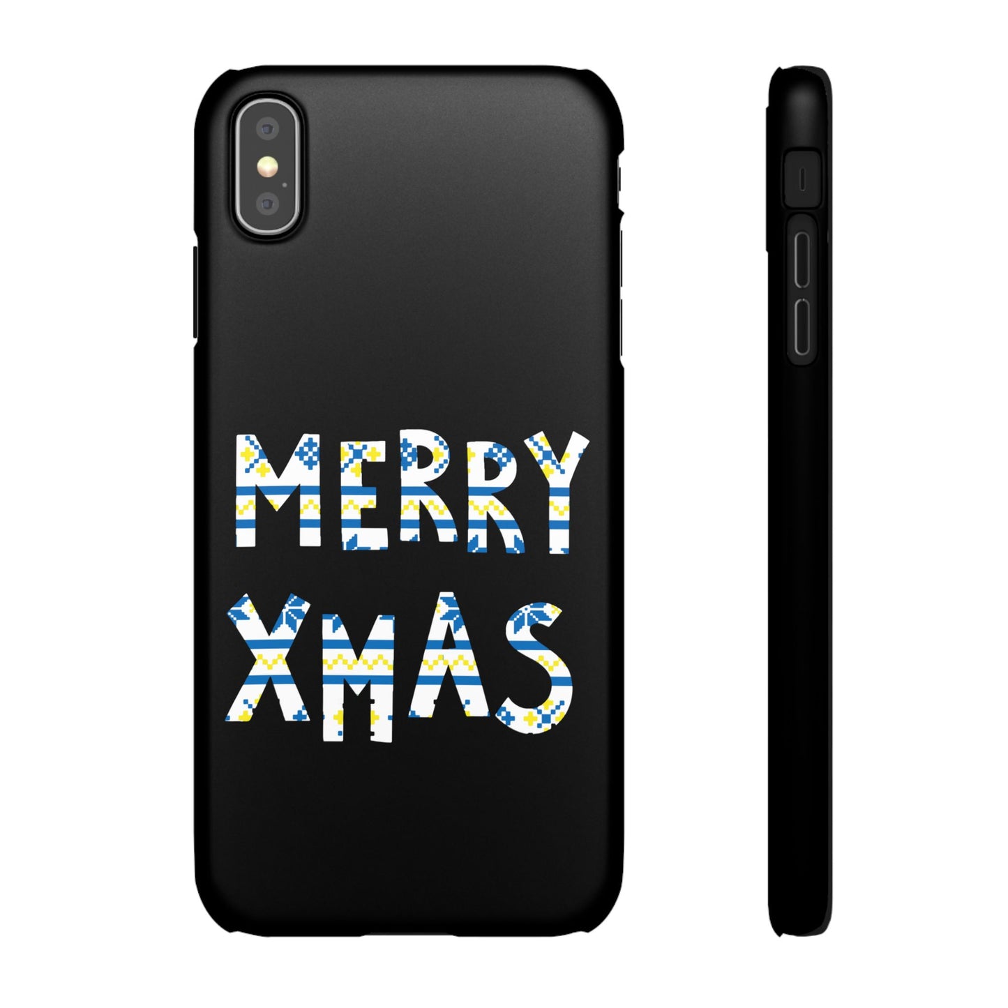 Leeds United "Merry Xmas" Blue &  Yellow Emblem Snap Case:  Christmas Edition