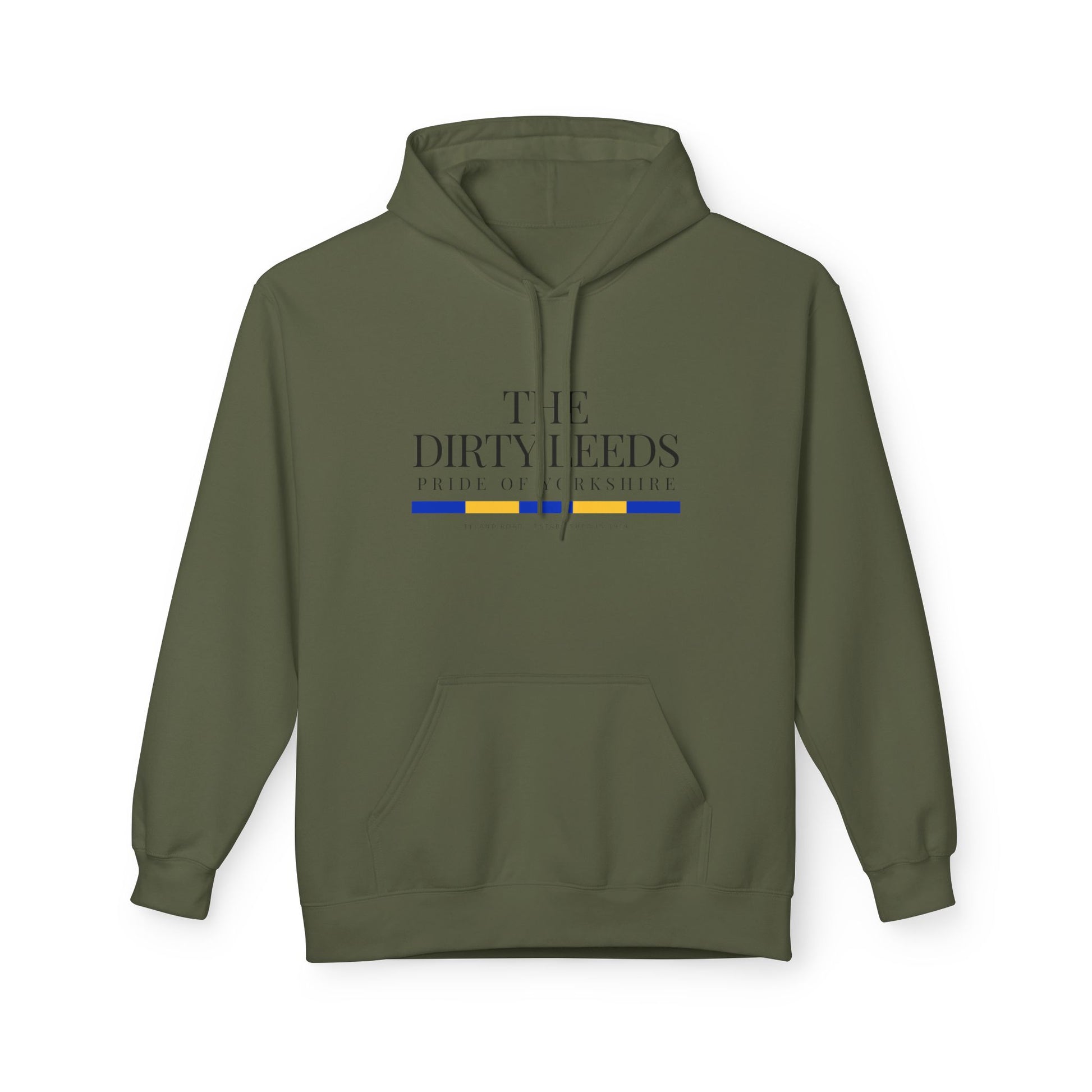 LUFC “The Dirty Leeds: Pride of  Yorkshire” Softstyle Fleece Hoodie - Lufcnews.co.uk