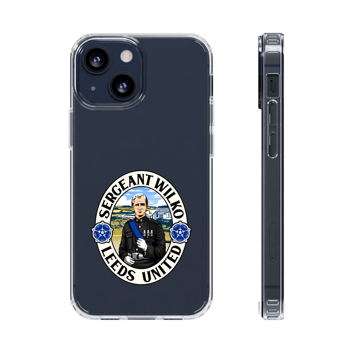 Leeds United “SERGEANT WILKO”  Clear Impact-Resistant Case