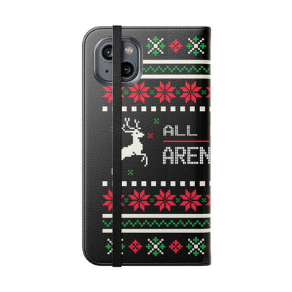 LUFC "All Leeds Aren't We" Flip Case  Phone Wallet: Christmas Edition