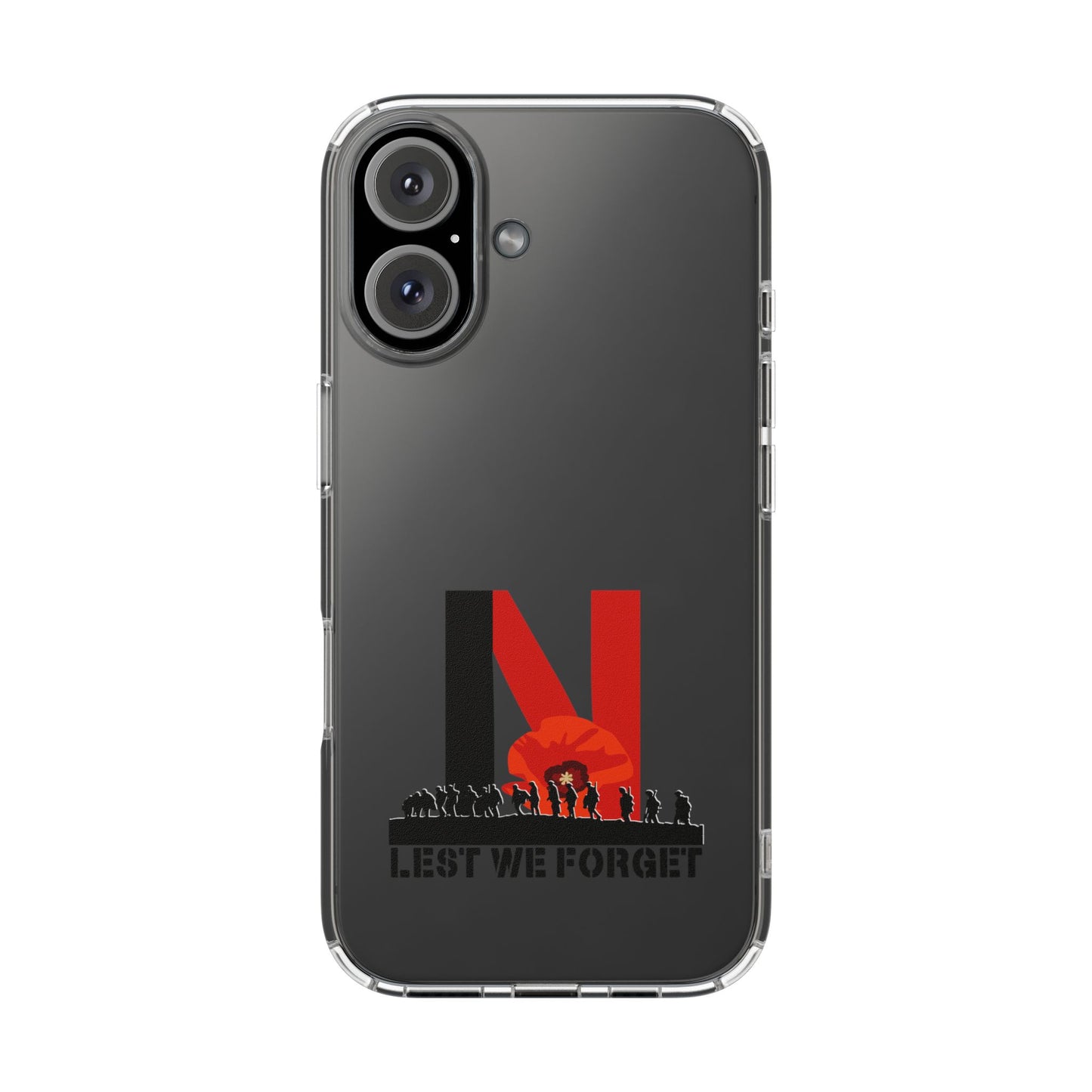 Leeds United “LEST WE FORGET”  Clear Impact-Resistant Case