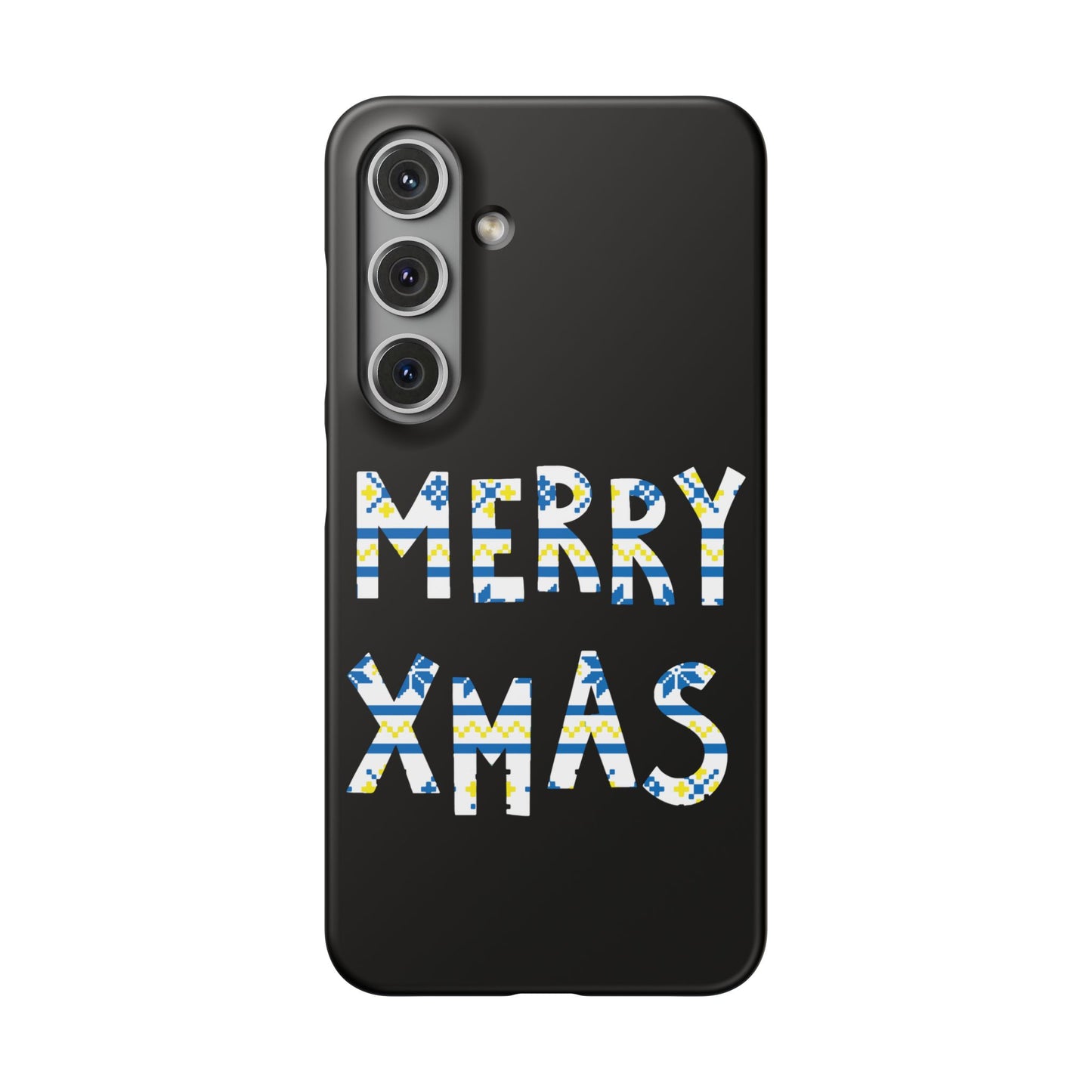 Leeds United "Merry Xmas" Blue &  Yellow Emblem Snap Case:  Christmas Edition