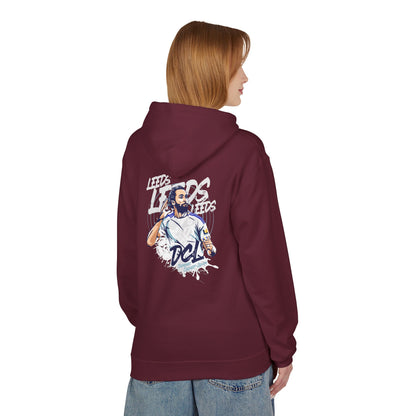 LUFC Softstyle Fleece Hoodie “LEEDS:  Dominic Calvert-Lewin” Midweight  Unisex - Lufcnews.co.uk