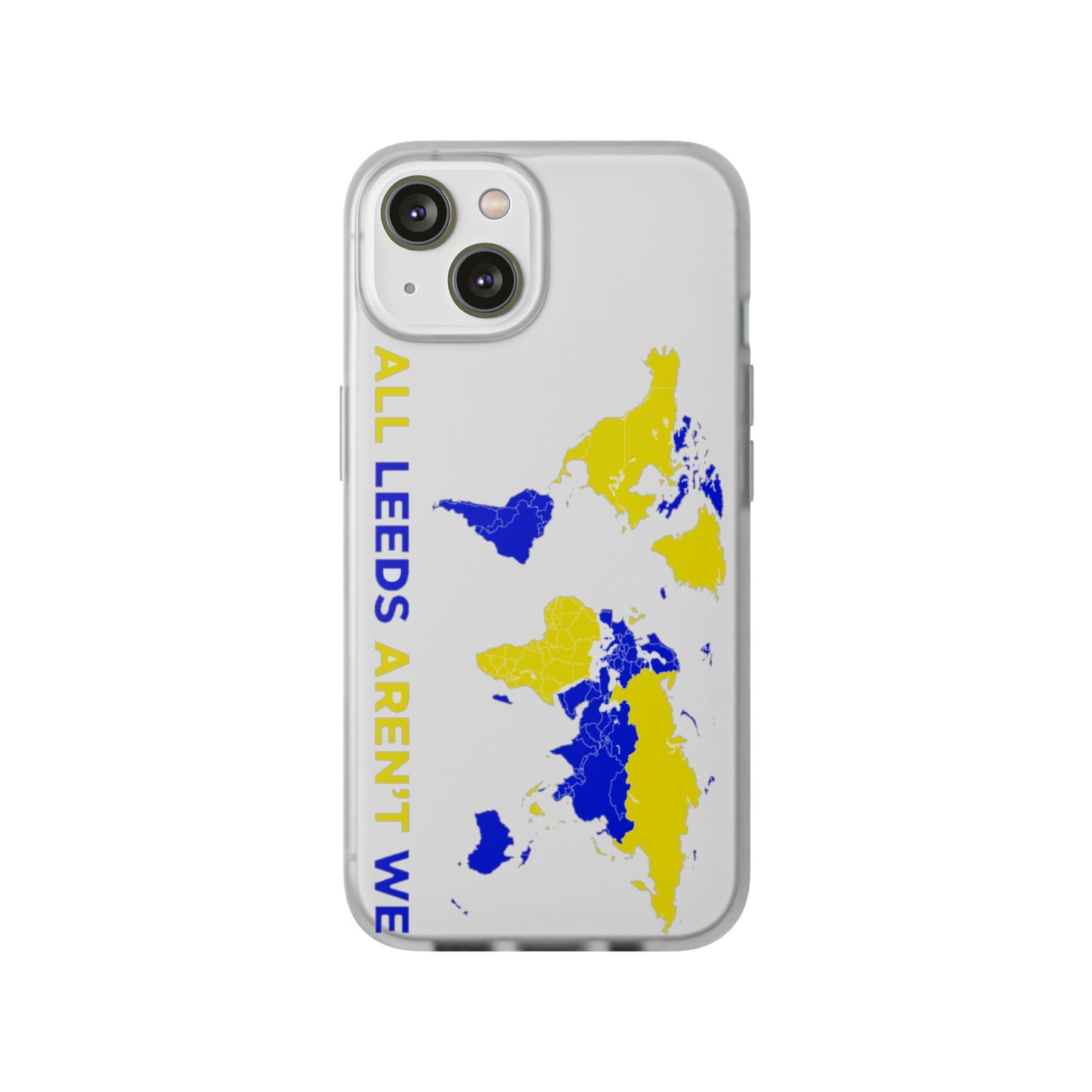 LUFC 'All Leeds Aren't We' World  Map: Flexi Case