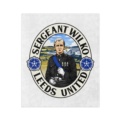 LUFC “Sergeant Wilko” Velveteen  Sports Blanket: Iconic Leeds United  Tribute Design