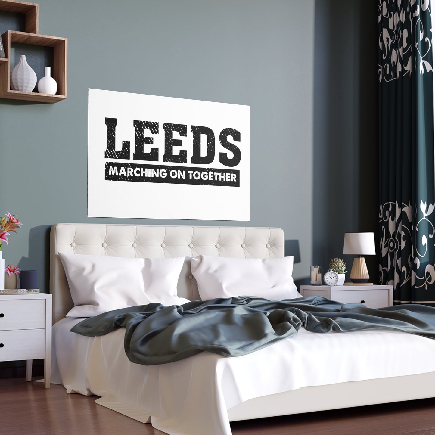 LUFC “Leeds Marching On Together”  Silk Poster