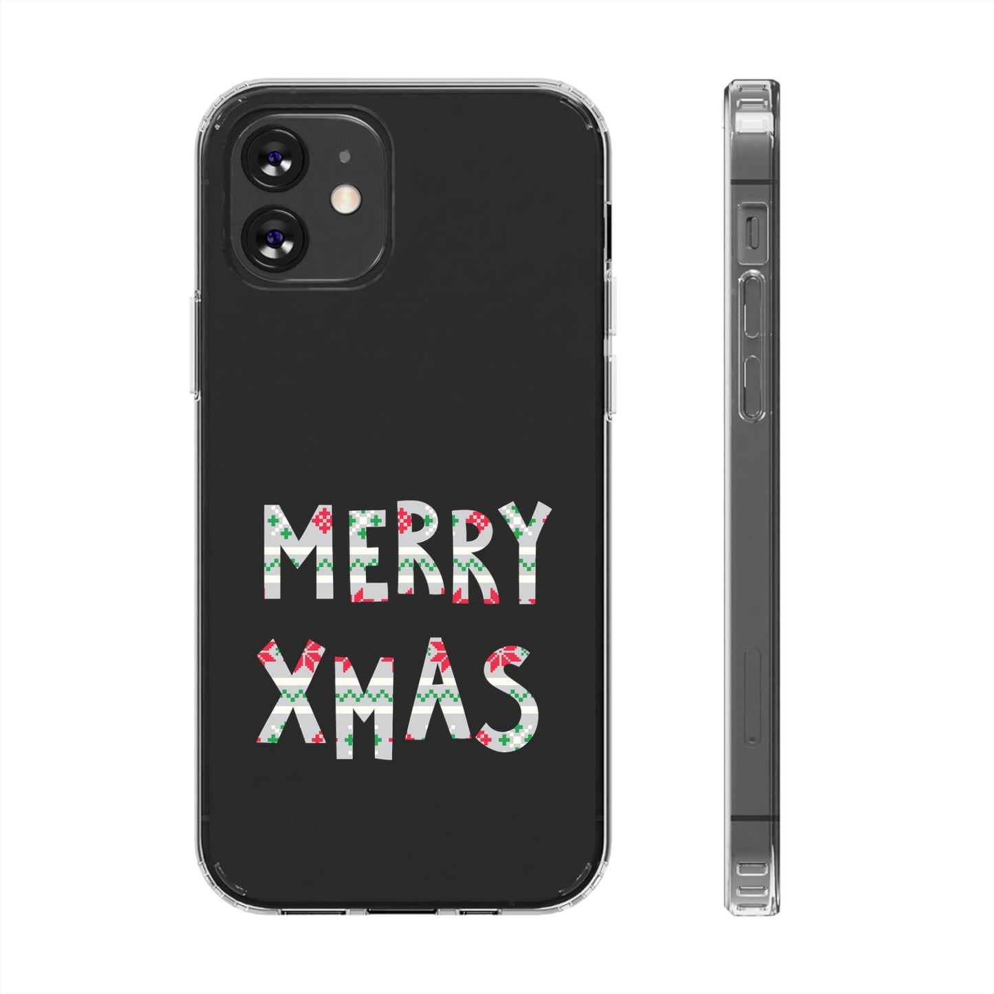 Leeds United "MERRY XMAS" Clear  Impact-Resistant Case: Christmas  Edition