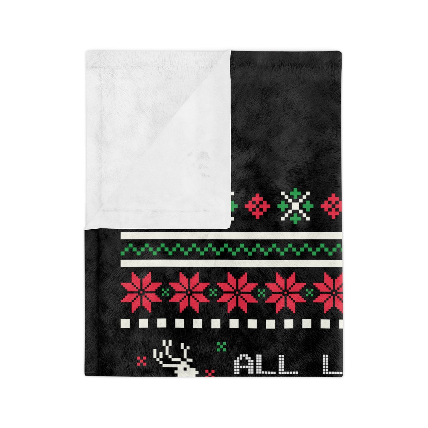 LUFC Christmas Velveteen Sports Blanket “ALL LEEDS AREN’T WE” Christmas Edition