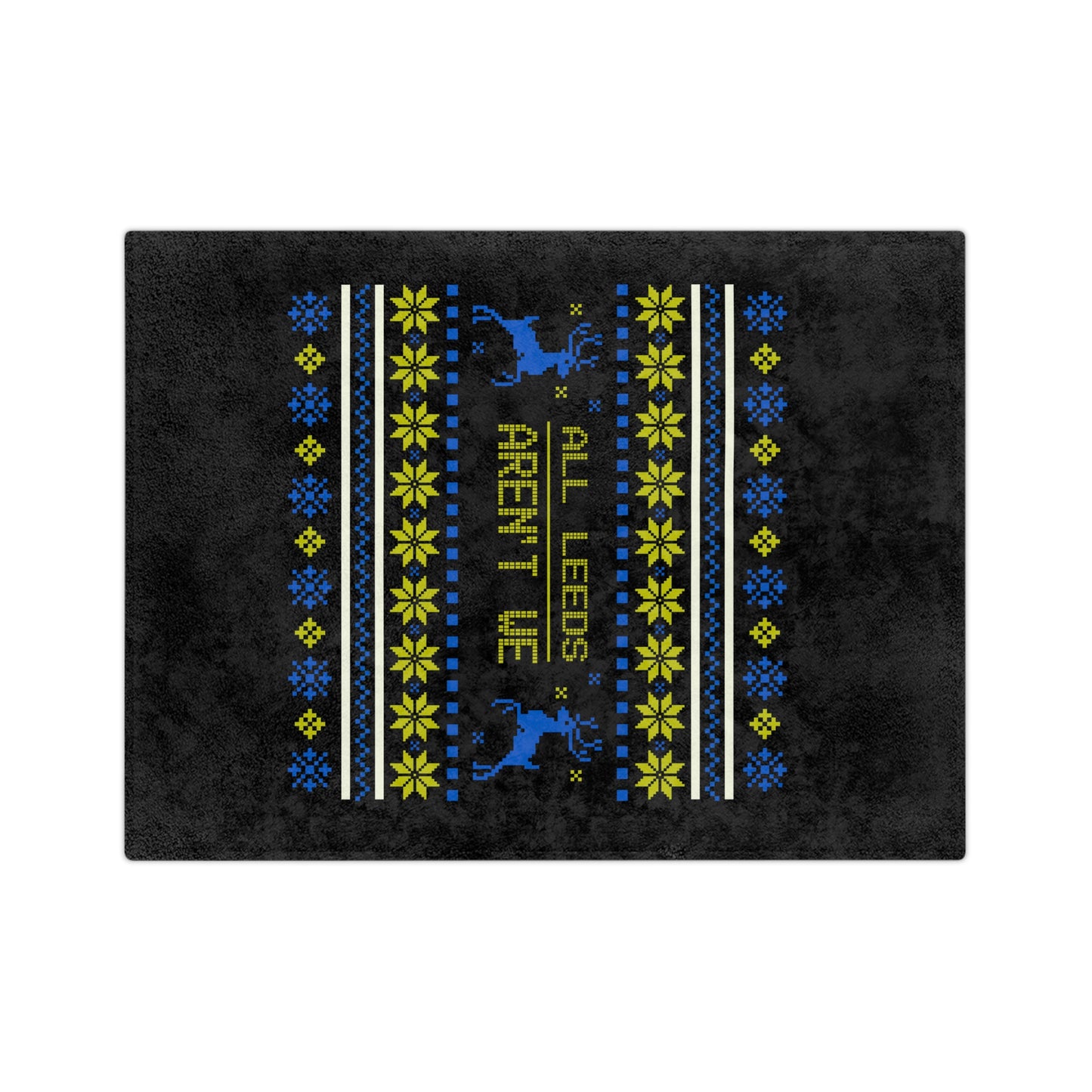 LUFC Christmas Velveteen Sports Blanket “ALL LEEDS AREN’T WE” Christmas Edition