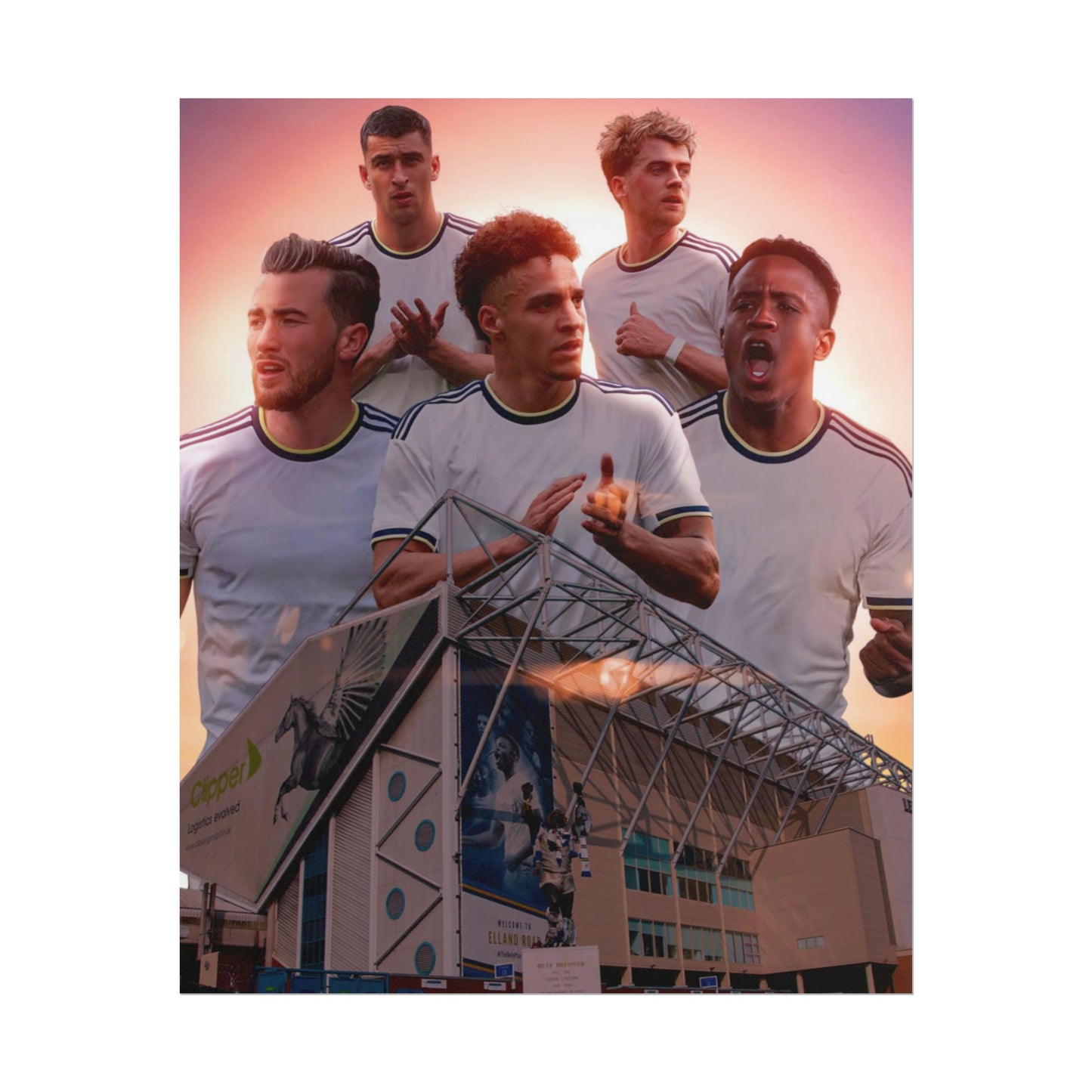 Leeds United Players Elland Road Poster