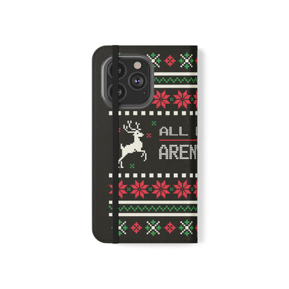 LUFC "All Leeds Aren't We" Flip Case  Phone Wallet: Christmas Edition