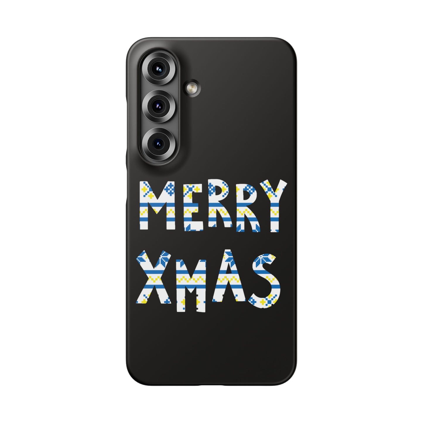 Leeds United "Merry Xmas" Blue &  Yellow Emblem Snap Case:  Christmas Edition