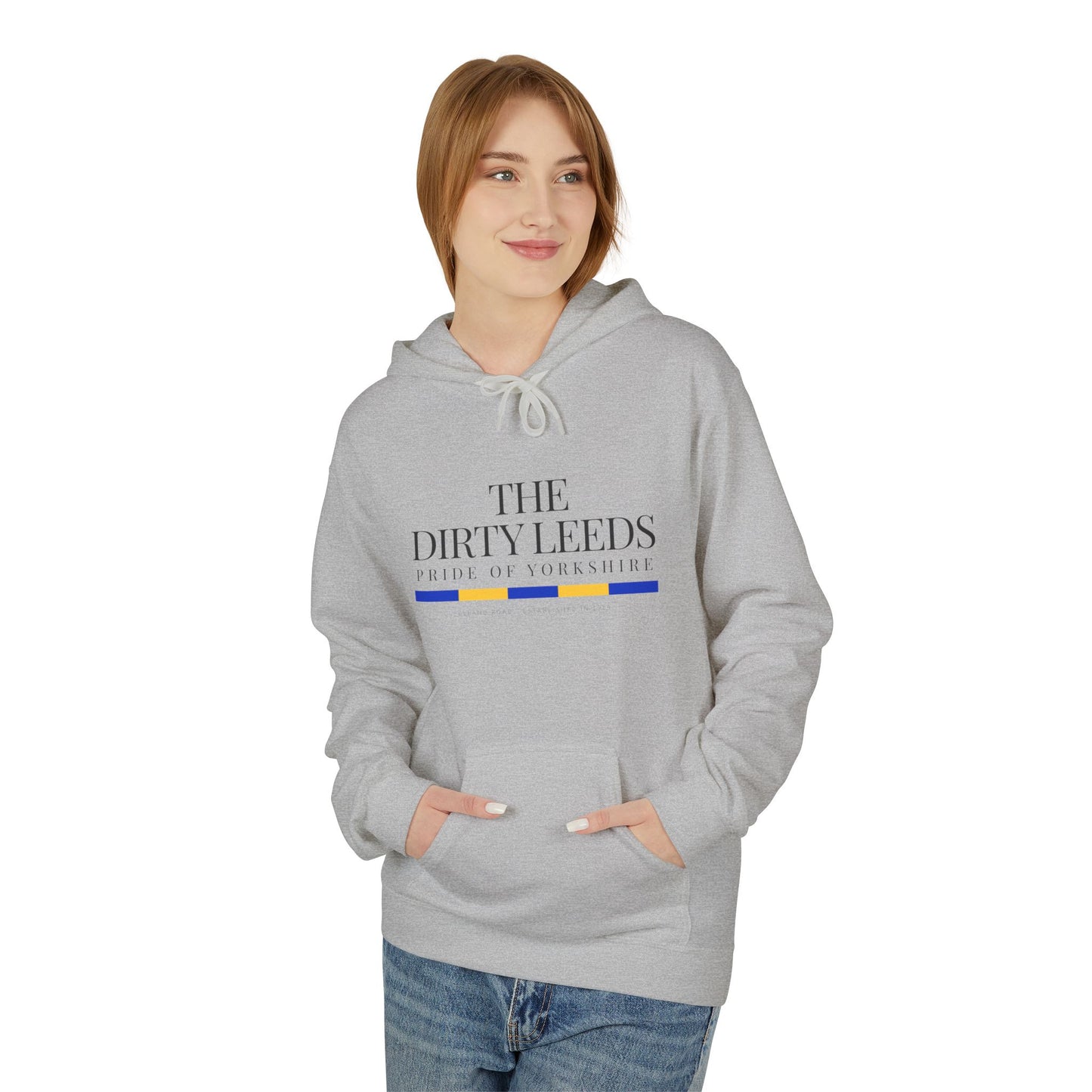 LUFC “The Dirty Leeds: Pride of  Yorkshire” Softstyle Fleece Hoodie - Lufcnews.co.uk