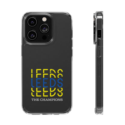 LUFC “LEEDS The Champions” Clear  Impact-Resistant Case