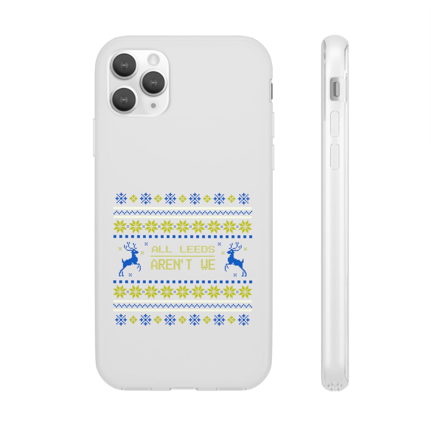 LUFC 'All Leeds Aren’t We' Retro  Football Flexi Case: Christmas  Edition