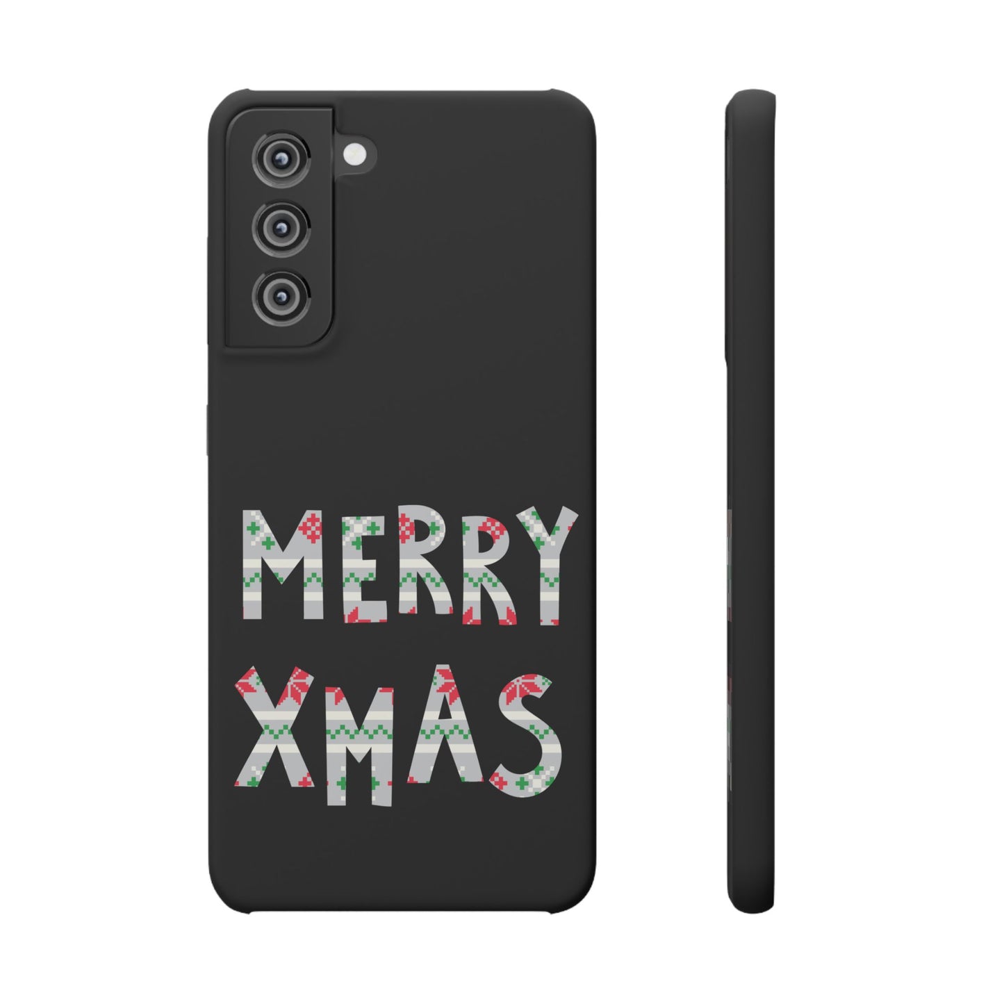 Leeds United "Merry Xmas" Red &  Green Emblem Snap Case: Christmas  Edition