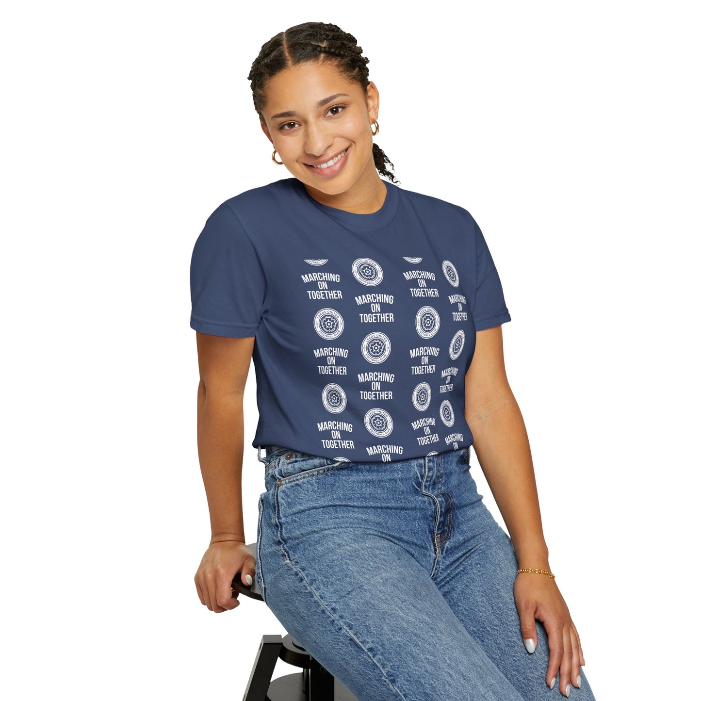 LUFC News Graphic Tee Garment-Dyed Unisex T-Shirt