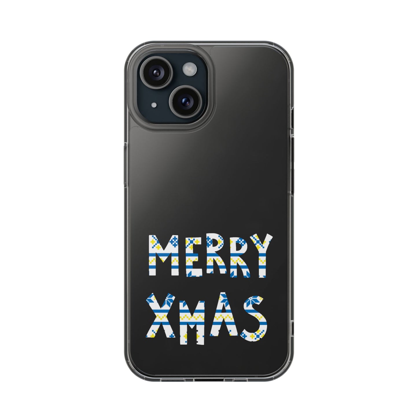 Leeds United "MERRY XMAS" Clear  Impact-Resistant Case: Christmas  Edition