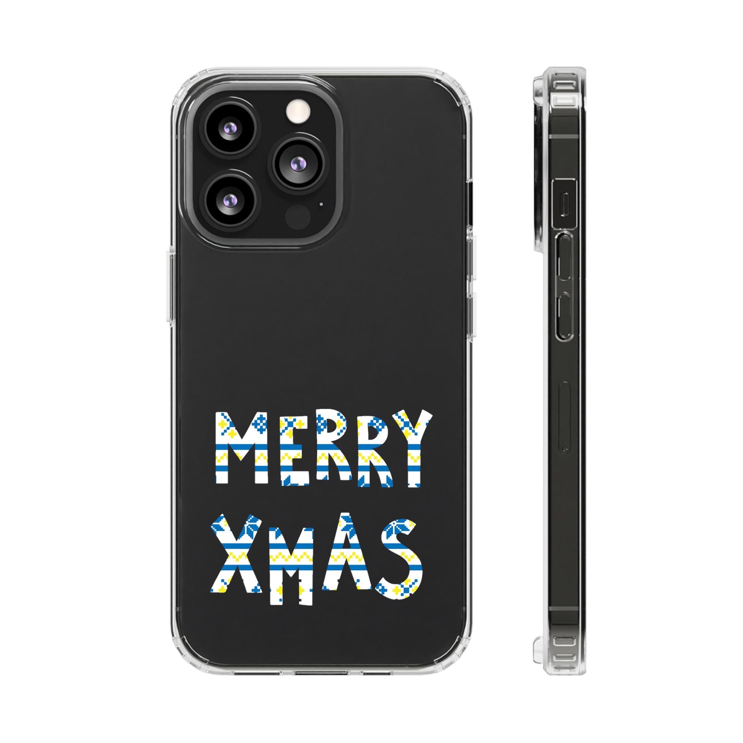 Leeds United "MERRY XMAS" Clear  Impact-Resistant Case: Christmas  Edition