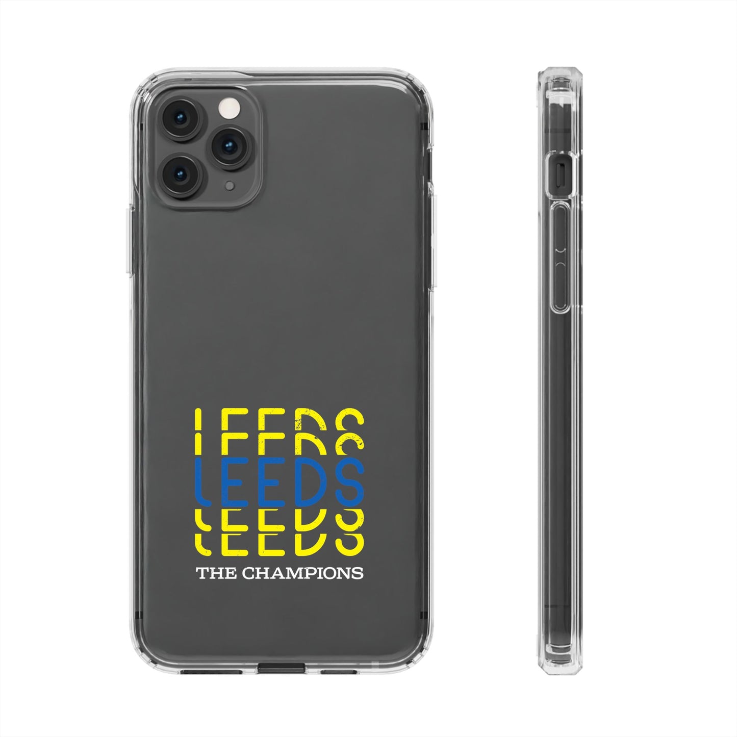 LUFC “LEEDS The Champions” Clear  Impact-Resistant Case