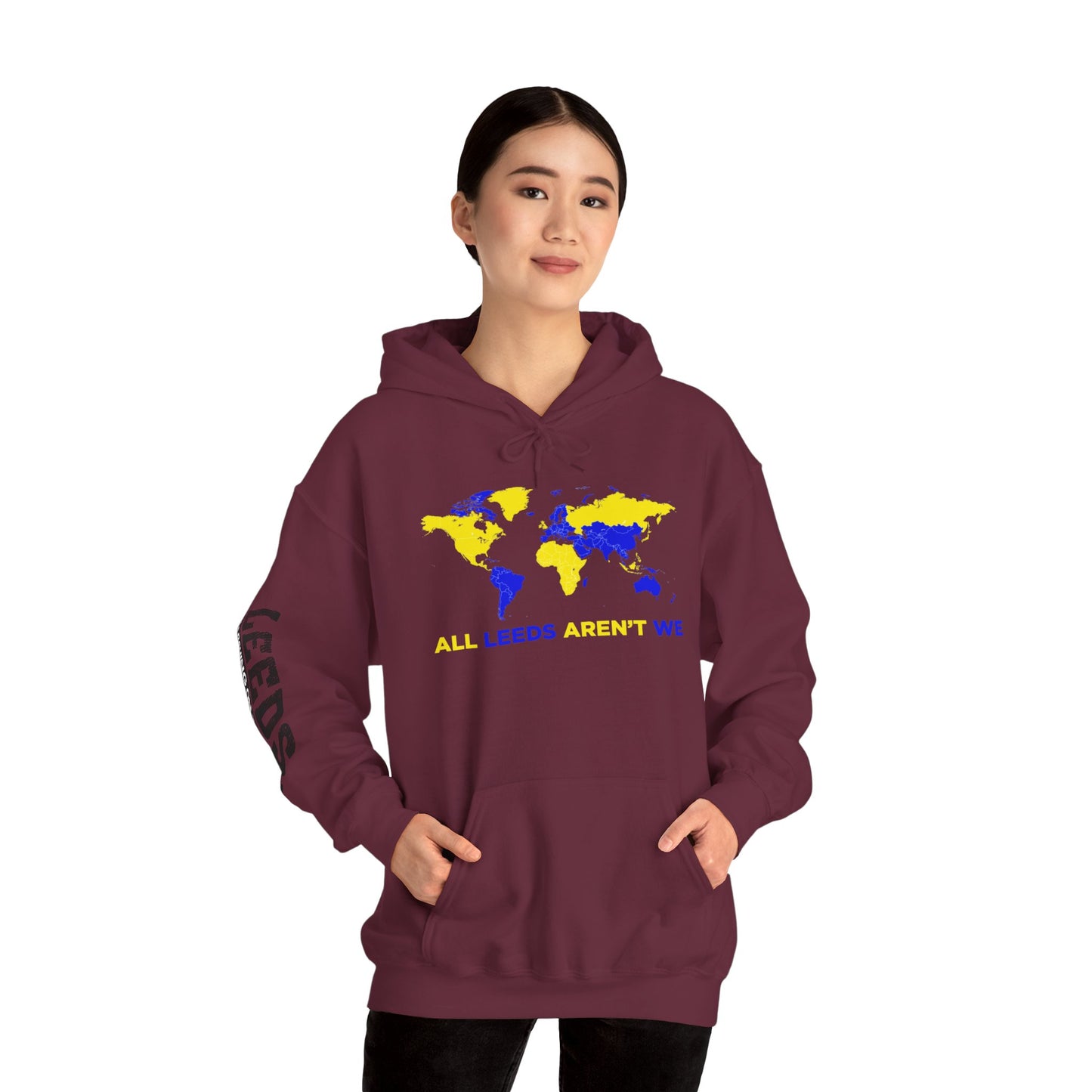 LUFC World Map Hoodie Heavy  Blend™ Unisex