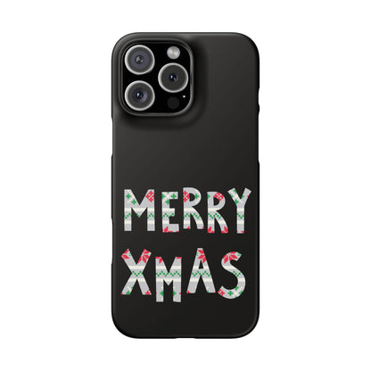 Leeds United "Merry Xmas" Red &  Green Emblem Snap Case: Christmas  Edition