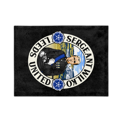 LUFC “Sergeant Wilko” Velveteen  Sports Blanket: Iconic Leeds United  Tribute Design
