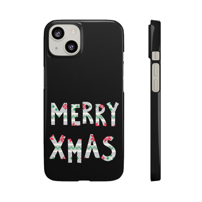 Leeds United "Merry Xmas" Red &  Green Emblem Snap Case: Christmas  Edition