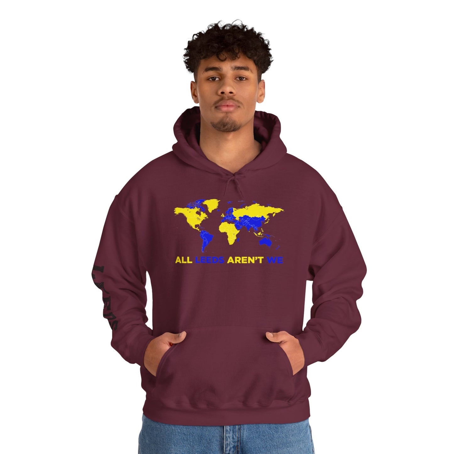 LUFC World Map Hoodie Heavy  Blend™ Unisex
