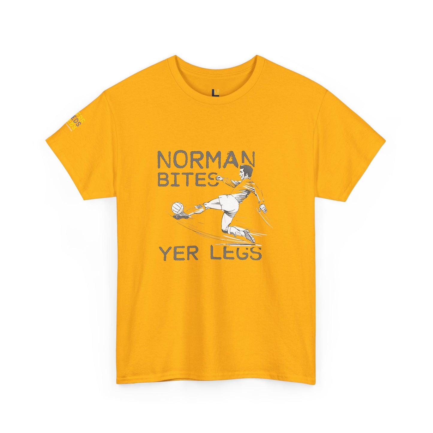 LUFC “Norman Bites Yer Legs” Tee:  Unisex Heavy Cotton Edition