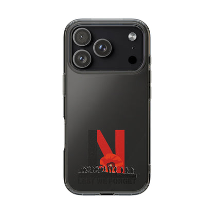 Leeds United “LEST WE FORGET”  Clear Impact-Resistant Case - Lufcnews.co.uk
