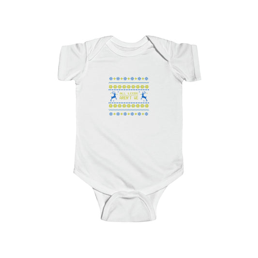 Infant Fine Jersey Bodysuit - Christmas All Leeds Aren't We