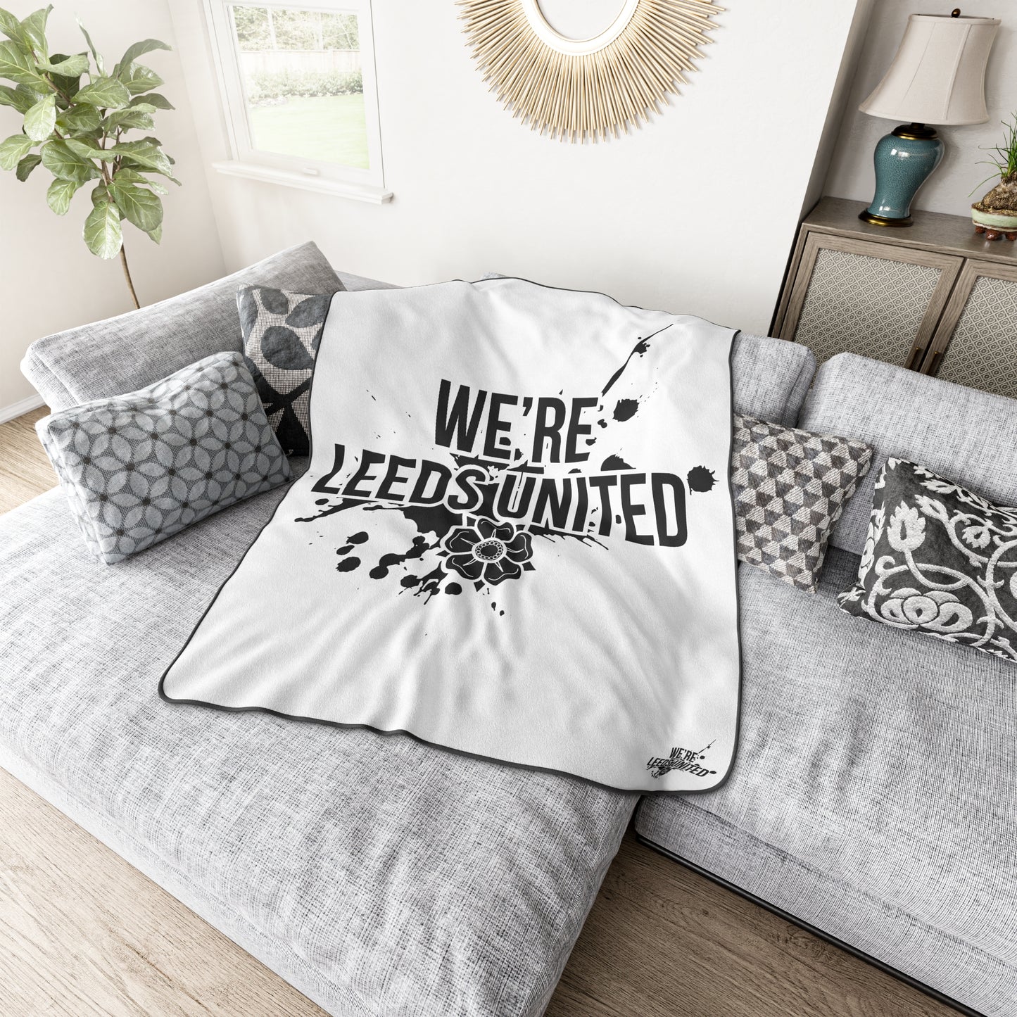 LUFC “We’re Leeds United”  Remembrance Day Snuggle Blanket:  Cozy Tribute to Team Pride