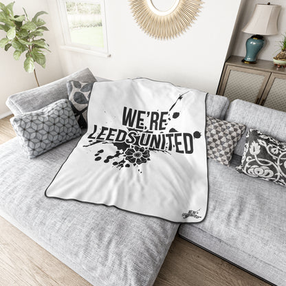 LUFC “We’re Leeds United”  Remembrance Day Snuggle Blanket:  Cozy Tribute to Team Pride