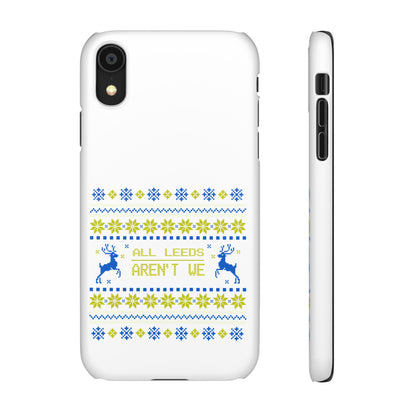 LUFC "All Leeds Aren't We" Blue &  Yellow Emblem Snap Case:  Christmas Edition