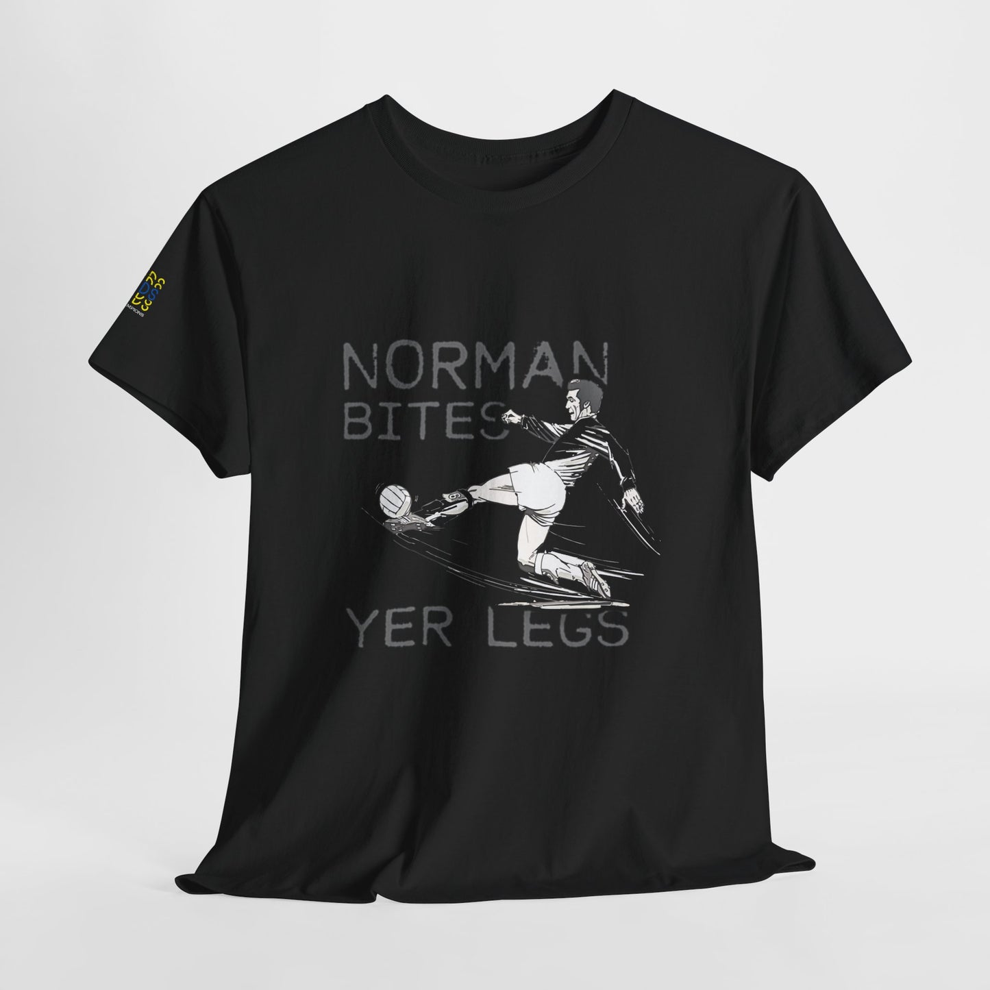 LUFC “Norman Bites Yer Legs” Tee:  Unisex Heavy Cotton Edition